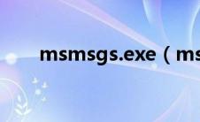 msmsgs.exe（msmdsrv.exe简介）