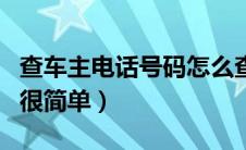 查车主电话号码怎么查（快速查车主电话号码很简单）