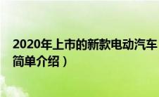 2020年上市的新款电动汽车（2020年上市的电动汽车车型简单介绍）