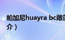 帕加尼huayra bc敞篷版（帕加尼Huayra简介）