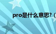 pro是什么意思?（pro是什么意思）