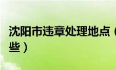 沈阳市违章处理地点（沈阳违章处理地点有哪些）