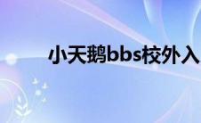 小天鹅bbs校外入口（小天鹅bbs）