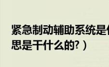 紧急制动辅助系统是什么?（紧急制动什么意思是干什么的?）