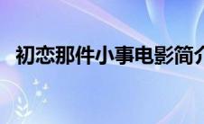 初恋那件小事电影简介（初恋鹿鼎记简介）