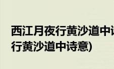 西江月夜行黄沙道中诗意简短20字(西江月夜行黄沙道中诗意)