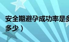 安全期避孕成功率是多少（安全期避孕成功率多少）