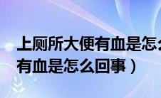 上厕所大便有血是怎么回事儿?（上厕所大便有血是怎么回事）