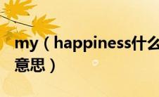 my（happiness什么意思 my happiness的意思）