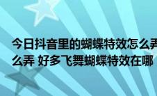 今日抖音里的蝴蝶特效怎么弄出来的（抖音灵性蝴蝶特效怎么弄 好多飞舞蝴蝶特效在哪）