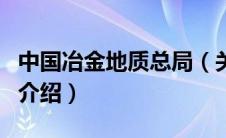 中国冶金地质总局（关于中国冶金地质总局的介绍）