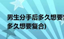 男生分手后多久想要复合最合适(男生分手后多久想要复合)