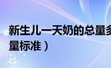 新生儿一天奶的总量多少正常（新生儿一天奶量标准）