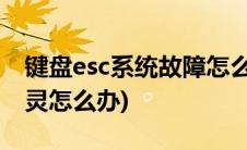 键盘esc系统故障怎么解决(笔记本键盘esc失灵怎么办)