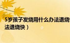 5岁孩子发烧用什么办法退烧快一点（5岁孩子发烧用什么办法退烧快）