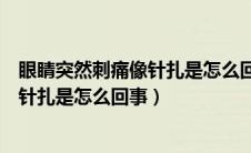 眼睛突然刺痛像针扎是怎么回事吃什么药（眼睛突然刺痛像针扎是怎么回事）