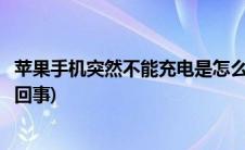 苹果手机突然不能充电是怎么回事(苹果手机不能充电是怎么回事)