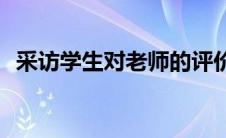 采访学生对老师的评价(学生对老师的评价)