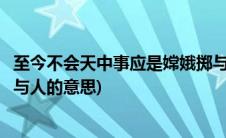 至今不会天中事应是嫦娥掷与人(至今不会天中事应是嫦娥掷与人的意思)