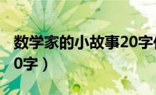 数学家的小故事20字作文（数学家的小故事20字）