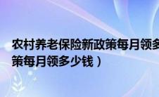 农村养老保险新政策每月领多少钱一年（农村养老保险新政策每月领多少钱）