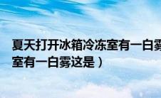 夏天打开冰箱冷冻室有一白雾这是这是（夏天打开冰箱冷冻室有一白雾这是）