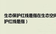 生态保护红线是指在生态空间范围内具有特殊重要（生态保护红线是指）