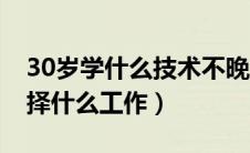 30岁学什么技术不晚（30岁了一事无成该选择什么工作）