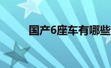 国产6座车有哪些（6座车有哪些）