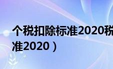 个税扣除标准2020税率表图片（个税扣除标准2020）