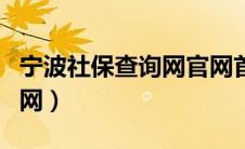 宁波社保查询网官网首页（宁波社保查询网官网）