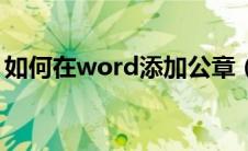 如何在word添加公章（word怎么插入公章）