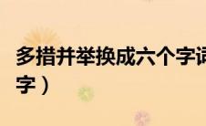 多措并举换成六个字词语（多措并举换成六个字）