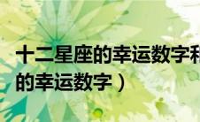 十二星座的幸运数字和颜色、水果（十二星座的幸运数字）