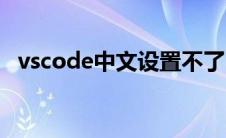 vscode中文设置不了（vscode中文设置）