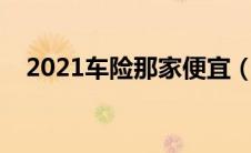 2021车险那家便宜（车险那家便宜又好）