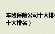 车险保险公司十大排名2023（车险保险公司十大排名）