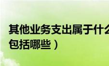 其他业务支出属于什么类科目（其他业务支出包括哪些）