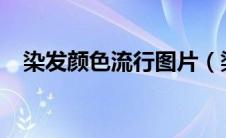 染发颜色流行图片（染发颜色流行2020）