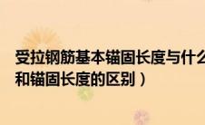 受拉钢筋基本锚固长度与什么有关（受拉钢筋基本锚固长度和锚固长度的区别）