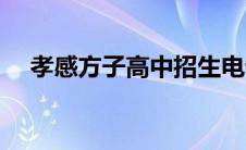 孝感方子高中招生电话（孝感方子高中）