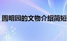 圆明园的文物介绍简短（圆明园的文物介绍）