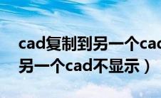 cad复制到另一个cad不显示块（cad复制到另一个cad不显示）