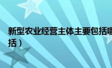 新型农业经营主体主要包括哪些（新型农业经营主体主要包括）