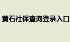 黄石社保查询登录入口（黄石社保查询系统）