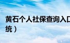 黄石个人社保查询入口（黄石个人社保查询系统）