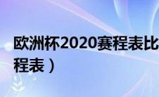 欧洲杯2020赛程表比分结果（欧洲杯2020赛程表）