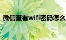 微信查看wifi密码怎么看（wifi密码怎么看）