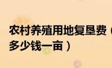 农村养殖用地复垦费（河北省养殖土地复垦费多少钱一亩）