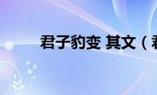 君子豹变 其文（君子豹变其文蔚）